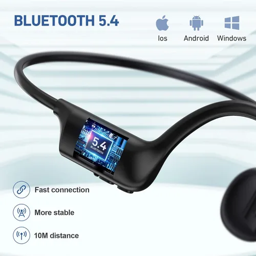 Miniatura 3 de Auriculares de conducción ósea Bluetooth 5.4, auriculares inalámbricos, auriculares de oído abierto, auriculares deportivos de 12 horas