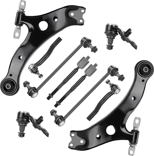 Brazos de control inferiores delanteros con junta esférica, barra estabilizadora, tirante con bota, kits de suspensión compatibles con Toyota Camry