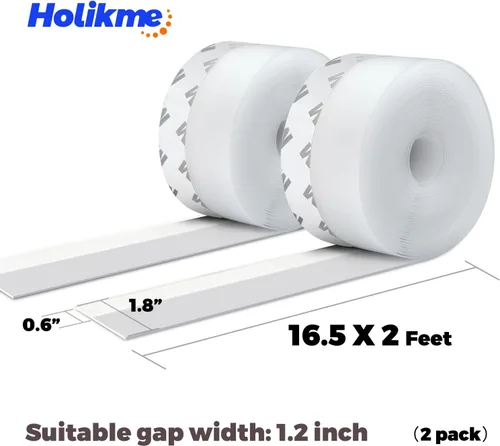 Miniatura 4 de Holikme Tira de Sellado para Puertas 10 Metros, Adhesivo de Sellado y Cinta de Sellado para Bloqueador de Corriente de Aire para Puertas, Adecuado