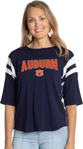 Miniatura 4 de Flying Colors Ropa de la colección NCAA The Abigail - Camiseta de manga 34 con cuello redondo