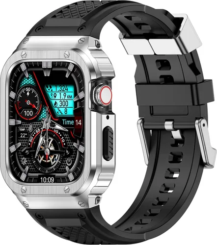 Miniatura 12 de Correa Deczone con caja de acero inoxidable compatible con Apple Watch Series SE 3 2 1/6 5 4 44mm, correa Series 3 2 1 42mm, correa iwatch de metal