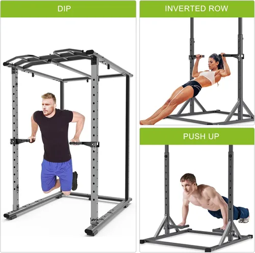 Miniatura 7 de Nordic Hamstring Curl Attachment, Dip Bar, Belt Squat & Safety Spotter Arms for 2"x2" & 3"x3" Power Racks, Home Gym Strength Training Accessories