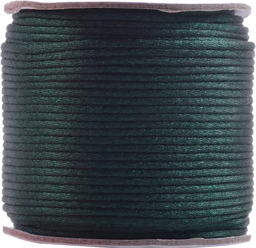 Miniatura 141 de KONMAY 80 Yardas 1.0mm Cordón Rattail de Nylon Satén Seda Trim Hilo para Cuentas para Nudos Chinos, Kumihimo, Trabajo con Cuentas, Macramé, 2-Azul