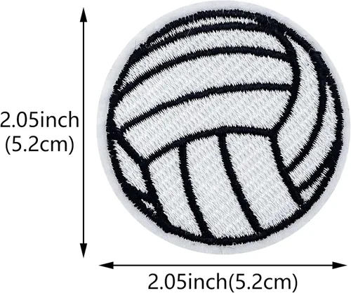 Miniatura 2 de 20 parches bordados de voleibol para planchar y coser, parches para ropa, jeans, chaqueta, sombrero, vestido, accesorios de bricolaje