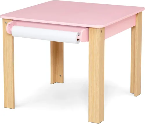 Miniatura 5 de Delta Children - Juego de mesa y 2 sillas GapKids con soporte para rollo de papel - Certificado Greenguard Gold, rosa rubor
