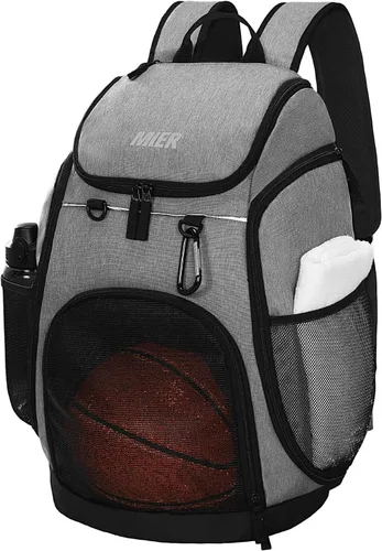 Miniatura 9 de MIER Gym Backpack 40L Basketball Backpack with Ball Compartment & Shoes Storage Multi-Functional Sports Soccer Bag Large Equipment Back Pack