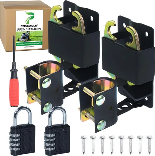 Miniatura 11 de S16100700 - Pestillo de puerta con cerradura de dos vías con cerradura de combinación de 4 dígitos y destornillador para puertas de metal con tubos