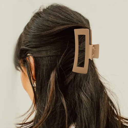 Miniatura 2 de Pinzas para el cabello XL de 5 pulgadas, pinzas cuadradas antideslizantes de gran tamaño para cabello grueso y largo rizado, 6 colores, juego