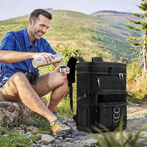 Miniatura 8 de Mochila térmica de doble sección, aislada, a prueba de fugas, para hombres y mujeres, bolsa térmica táctica de gran capacidad, bolsa de almuerzo