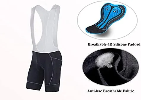 Miniatura 5 de sponeed Pantalones cortos de los hombres Bib y Jersey Ciclismo Kits Set Road Bike Outdoor Riding Sportswear