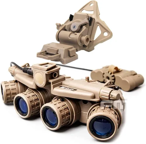 Miniatura 8 de FMA Airsoft Caza Tactical GPNVG18 Modelo simulado Gafas de visión nocturna sin función, prismáticos de cuatro tubos y L4G19 NVG Soporte de casco