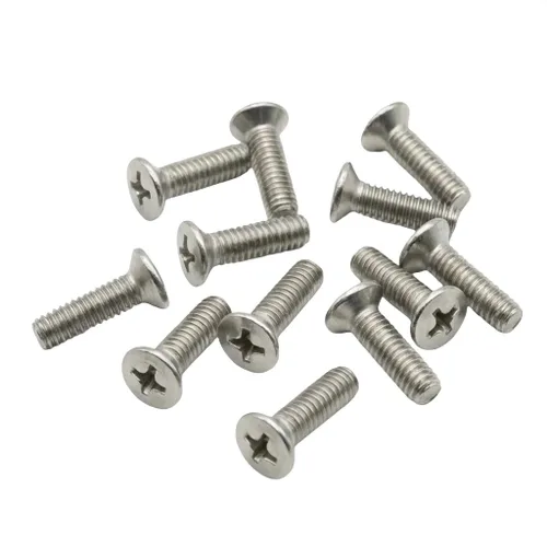 Miniatura 22 de Tornillos Phillips M1.6 x 4 mm avellanados de cabeza plana NACX, A2-70, tono plateado, acero inoxidable 304, 100