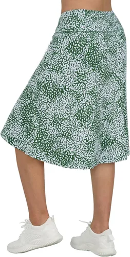 Miniatura 2 de beroy Faldas de falda de longitud media para mujer con 3 bolsillos, faldas modestas para mujer, falda pantalón de 24 pulgadas hasta la rodilla