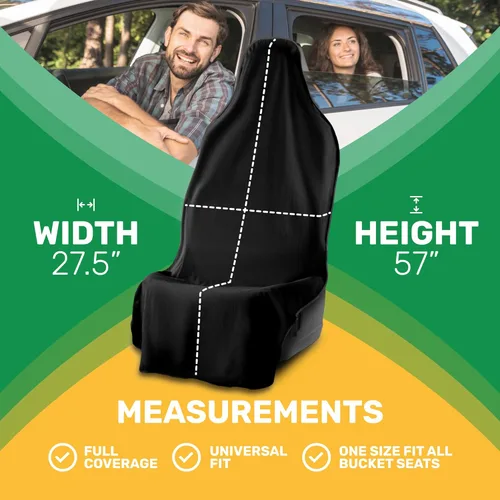 Miniatura 6 de UltraSport Protector de Asiento de Coche Impermeable con Toalla, Ajuste Universal, Protector de Asiento Delantero Antisudor y Antiolor, Secado