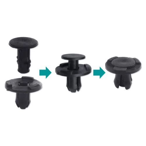 Miniatura 5 de Lantee 50 clips de empuje para guardabarros para parachoques de capó 01553-05323 para Nissan Sentra Rogue Murano Maxima Frontier Armada Altima 350Z