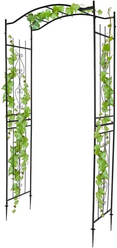 Miniatura 10 de VINGLI Cenador de jardín, arco para fiesta de ceremonia de boda, decoración de jardín de Navidad, enrejado de jardín de acero para escalada