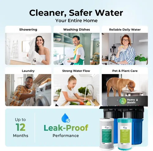 Miniatura 6 de iSpring Sistema de filtro de agua para toda la casa de PFAS y metales pesados, probado por SGS para reducir el 99% de PFAS, filtración de 2 etapas
