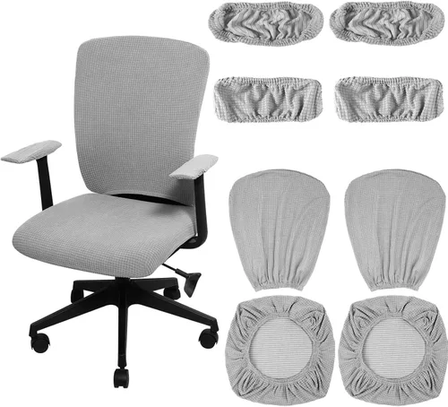 Miniatura 17 de Tallew Juego de 4 Fundas para Silla de Oficina Fundas Universales para Computadora Fundas Elásticas para Silla de Oficina Fundas para Respaldo