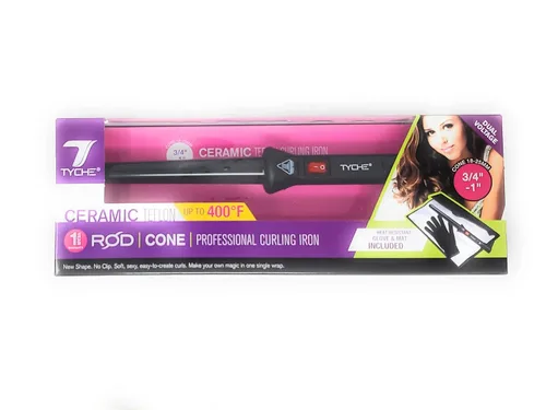 Tyche Barra rizadora profesional (cono (3/4'' - 1'')