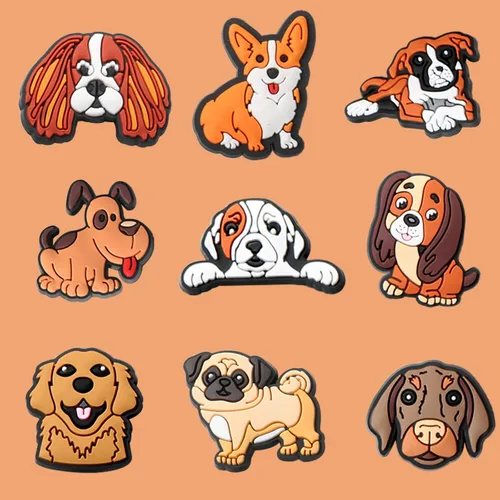 Miniatura 4 de Dijes de decoración de zapatos de perro, 25 piezas de lindos dijes de perros para zapatos, cachorros, zapatos de mascotas para adultos, amantes