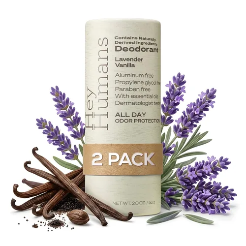Miniatura 24 de Hey Humans Desodorante, desodorante sin aluminio para mujeres y hombres, contiene ingredientes de origen natural, control de olores todo el día
