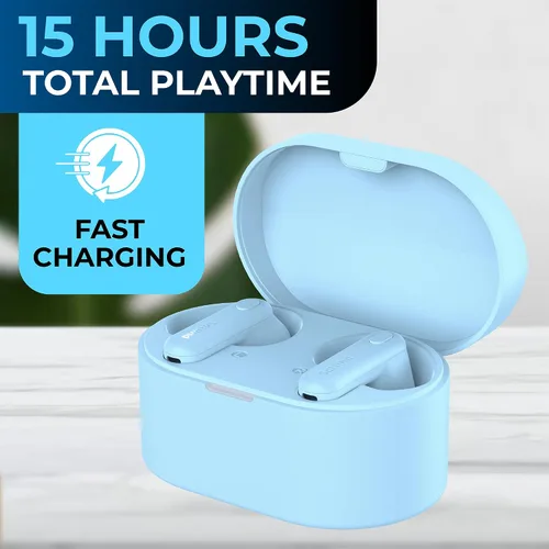 Miniatura 5 de PHILIPS Auriculares inalámbricos verdaderos, auriculares TWS Bluetooth 5.3, controladores de 0.512 in, micrófono AI para llamadas claras, IPX4 Azul
