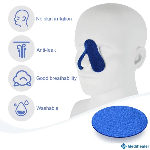 Miniatura 3 de Medihealer Paquete de 12 almohadillas para la nariz, cómodas almohadillas nasales para evitar fugas, marcas rojas, presión en el puente nasal, se
