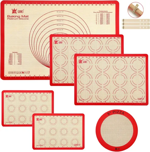 Miniatura 12 de GUANCI - 2 alfombrillas de silicona para hornear, 11.6 x 16.5 pulgadas, 0.028 in (0.03 pulgadas), alfombrillas antiadherentes reutilizables