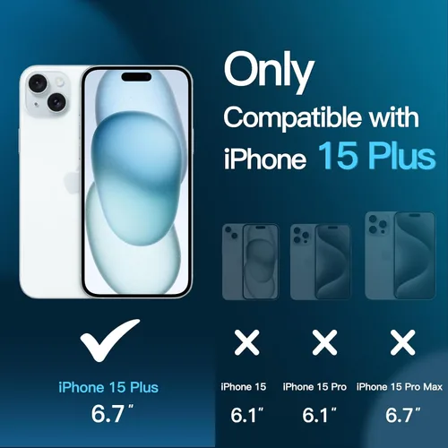 Miniatura 3 de JETech Protector de pantalla para iPhone 15 Plus de 6.7 pulgadas, película de vidrio templado con herramienta de fácil instalación, compatible