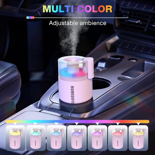 Miniatura 3 de Mini Humidificador Portátil, 180ml USB de Niebla Fría Pequeños Humidificadores para Dormitorio, Humidificación Personal de Escritorio para Coche