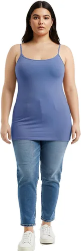 Miniatura 351 de Emmalise Camisola larga casual básica para mujer, con tirantes ajustables, top en capas