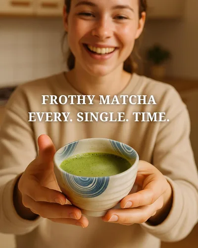 Miniatura 6 de Juego de batidor de matcha, cuenco de chawan, juego de té japonés, cuenco de cerámica para matcha Chasen Scoop APEX S.K. Premium japonés ceremonial