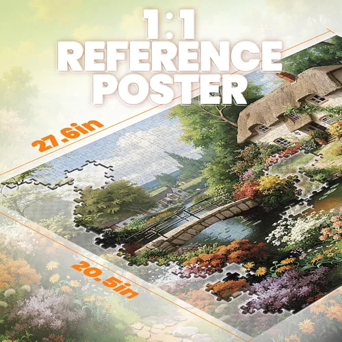 Miniatura 3 de Rompecabezas para adultos de 1000 piezas, paisaje natural de campo inglés de primavera, rompecabezas de 1000 piezas para adultos mayores