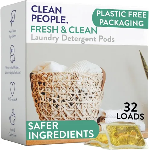 Miniatura 28 de The Clean People Cápsulas de detergente para ropa - Envase reciclable, hipoalergénico, lucha contra las manchas - Jabón de ropa ultraconcentrado