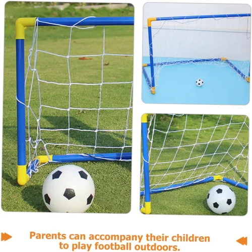 Miniatura 8 de STOBAZA Mini portería de fútbol plegable portátil para marco de plástico con red de portería para entrenamiento de fútbol en interiores y exteriores