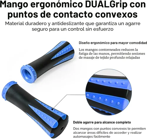 Miniatura 5 de Barra de rodillo muscular para atletas - Destructor de fascia de tejido profundo y masajeador de rodillo para alivio del dolor miofascial - Azul