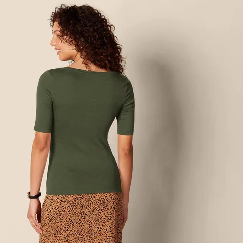 Miniatura 12 de Amazon Essentials - Camiseta de manga corta y cuello cuadrado para mujer