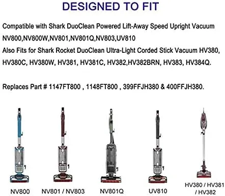 Miniatura 7 de OYSTERBOY Rollo de cepillo de repuesto duradero de alta calidad compatible con aspiradora Shark NV800, NV800W, NV801, NV801Q, NV803, UV810, HV380