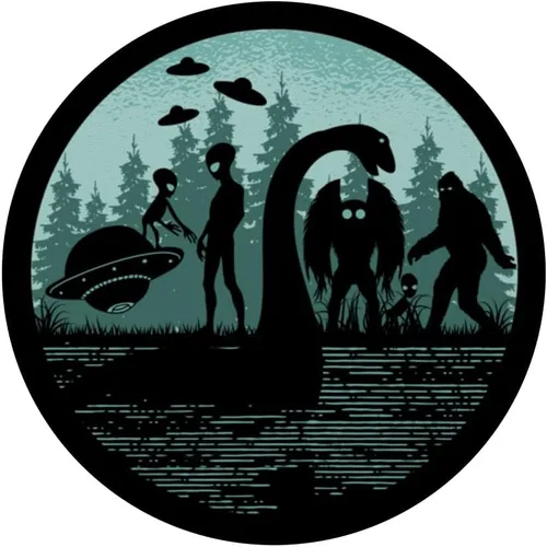 Miniatura 3 de Bigfoot Loch Ness Monster Cryptid Ufos Polilla Y Aliens PopSockets PopGrip intercambiable