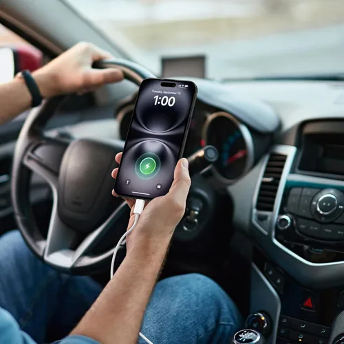 Miniatura 5 de Cable Carplay de coche para iPhone 17, cable de carga rápida, paquete de 3 unidades de 6 pies 60 W, USB A a USB C, multicolor, cable trenzado