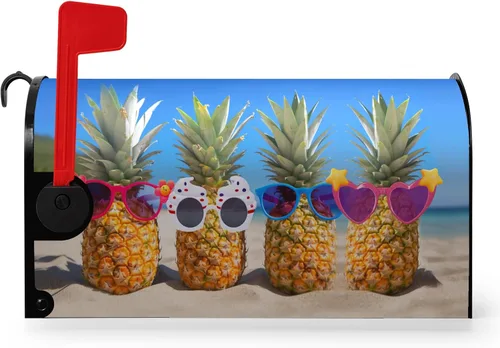Miniatura 42 de Funda para buzón de verano magnética, girasol de verano impermeable, fundas para buzón de primavera, mariposas florales, buzón de poste, cubiertas