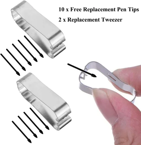 Miniatura 6 de Paquete de 2 puntas para lápiz capacitivo Galaxy S22 Ultra S22U, puntas de repuesto para lápiz capacitivo con pinzas para Samsung Galaxy S22 Ultra