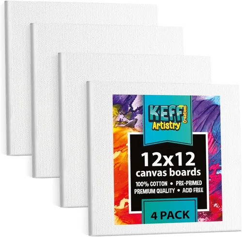 Miniatura 35 de KEFF Lienzo para pintar, paquete de 5 lienzos de 8 x 10 pulgadas, lienzos pequeños 100% algodón con triple imprimación para pintura. Mini lienzos a