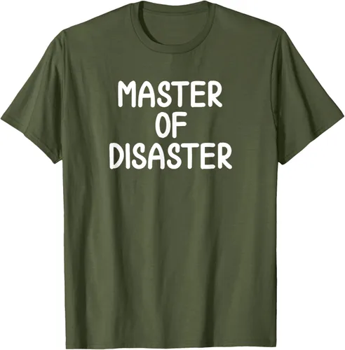 Miniatura 5 de Camiseta divertida con texto en inglés "Master Of Disaster