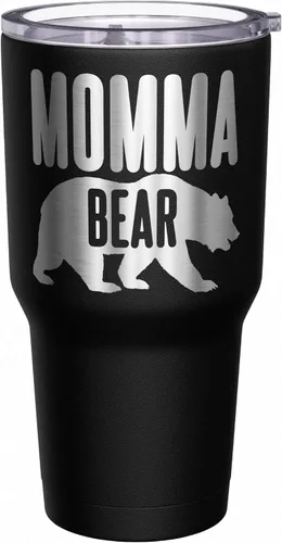 Miniatura 2 de We The People Holsters - Momma Bear - Vaso de café - Taza de viaje de café con bandera americana - Vaso grabado - Vaso termo doble - 30 onzas
