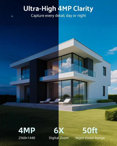 Miniatura 3 de Cámaras de seguridad solares inalámbricas para exteriores 4MP -2.4G y 5G Cámara solar inalámbrica para exteriores, cámaras para seguridad