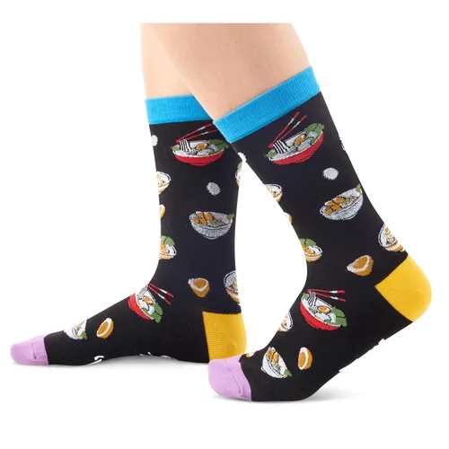 Miniatura 3 de HAPPYPOP Regalos divertidos para él, su mamá, papá, regalos de ramen, regalos de taco de hamburguesas, calcetines de tacos de hamburguesa de ramen