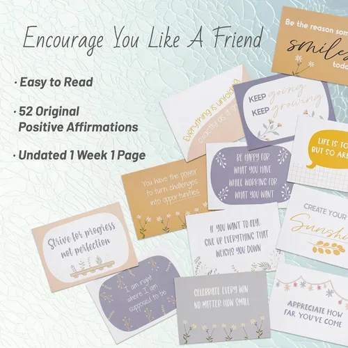 Miniatura 3 de Regalos inspiradores para mujeres, calendario de escritorio motivacional, calendario de escritorio para voltear con afirmaciones positivas diarias