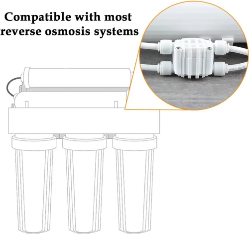 Miniatura 5 de Válvula de cierre automático de tubo de 1/4 de pulgada, con accesorios de conexión rápida, para sistema de filtro de agua de ósmosis inversa RO