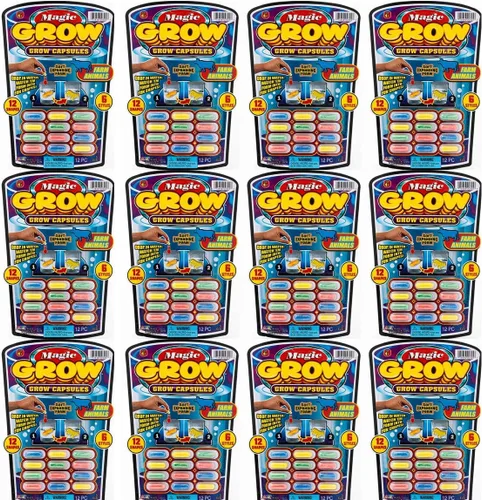 Miniatura 3 de JA-RU Magic Grow Cápsulas (paquete de 12; 12 cápsulas cada una) juguete de esponja de espuma expandible para niños. Criaturas marinas, animales